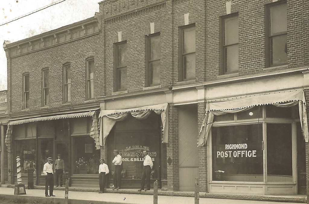 SE Richmond MI RPPC 1912 Downtown Post Office Pool Parlor … Flickr