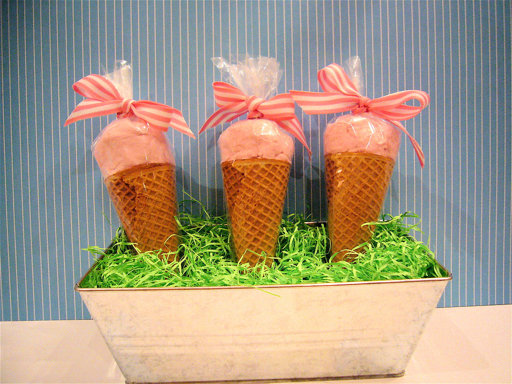 Cotton Candy "ice cream" Cones Easter Basket Ideas on my b… Flickr