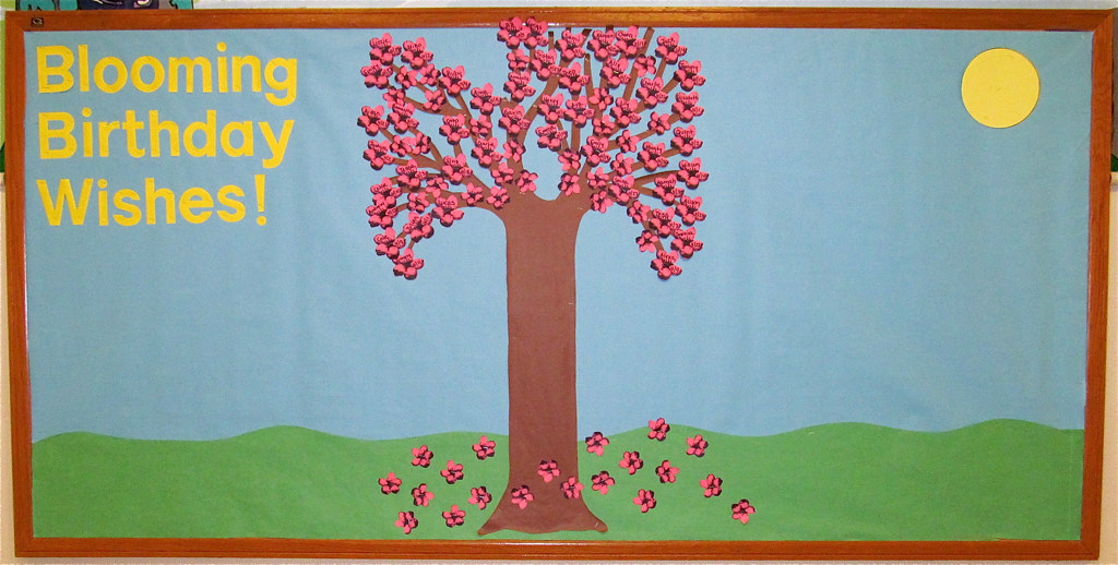 Birthday Bulletin Board Idea April Cherry Blossoms Flickr