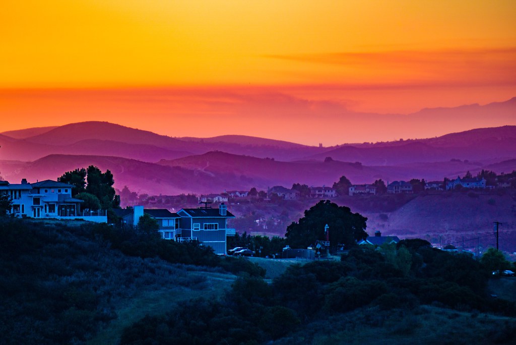 Purple Mountain Majesty Sunset over Topanga Canyon, CA, se… Flickr