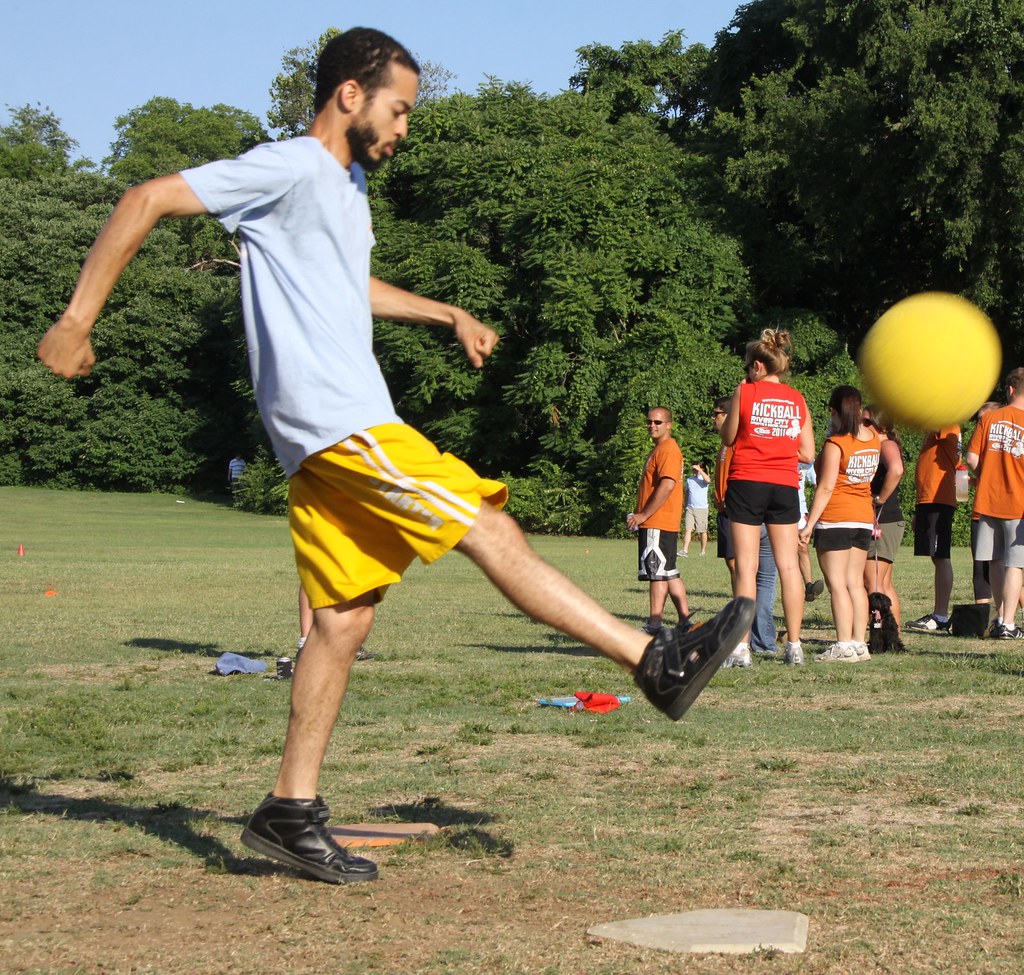 Kick Ball 6/30 Team kick in a box I had several focusing i… Flickr