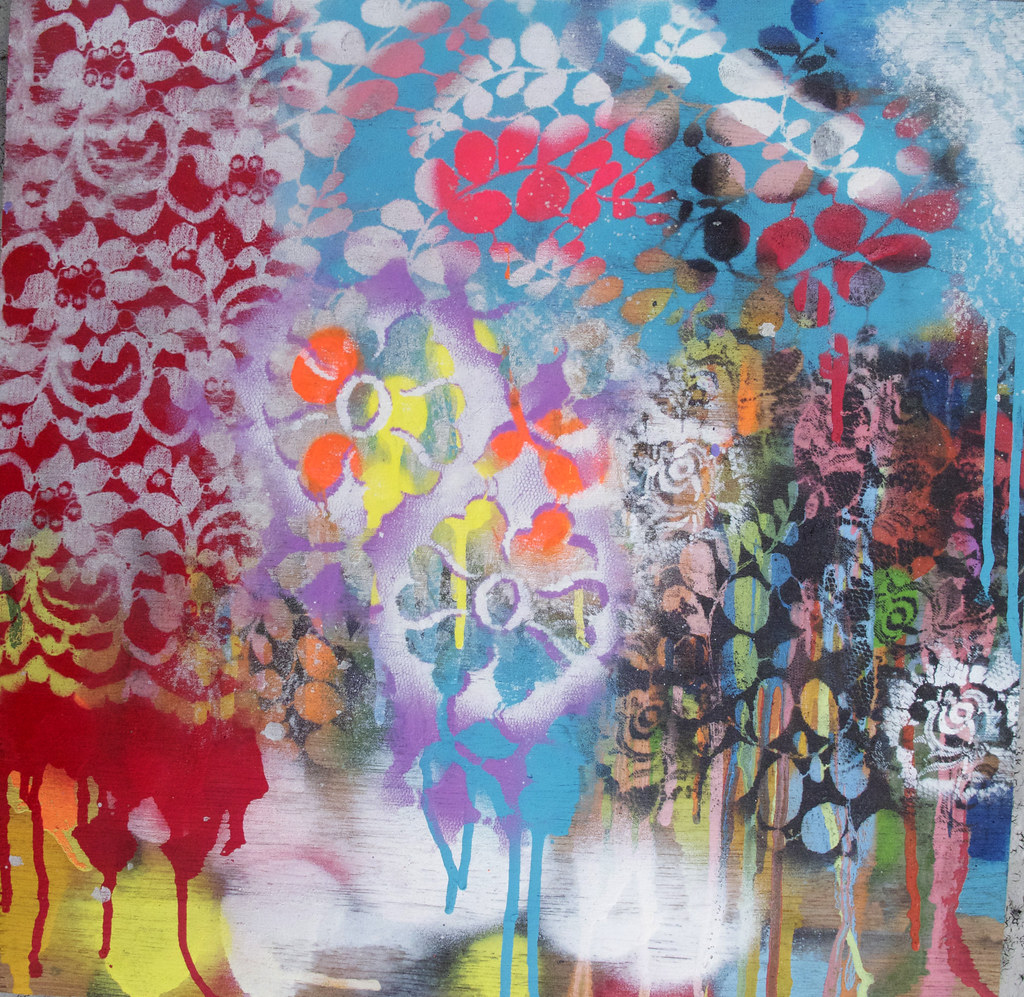 painting3 spray paint, acrylic on panel Hell Bent Flickr