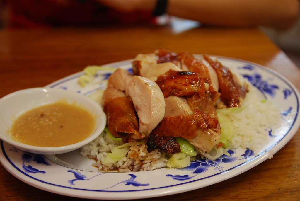 Garlic Roast Chicken on Rice Rose Garden AUD8.50 a photo on Flickriver