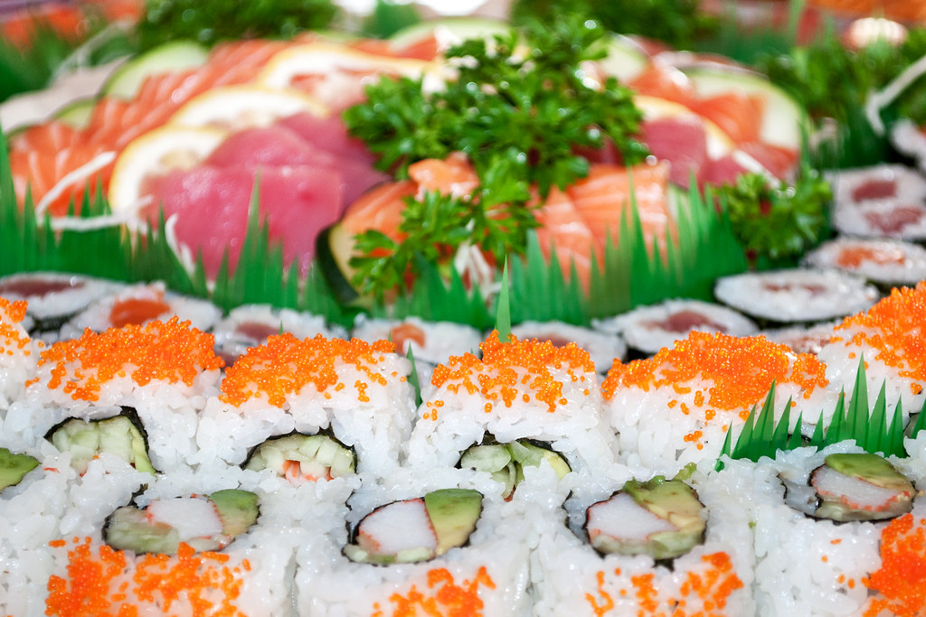 Sushi Platter California Roll with Tobiko Alex Flickr
