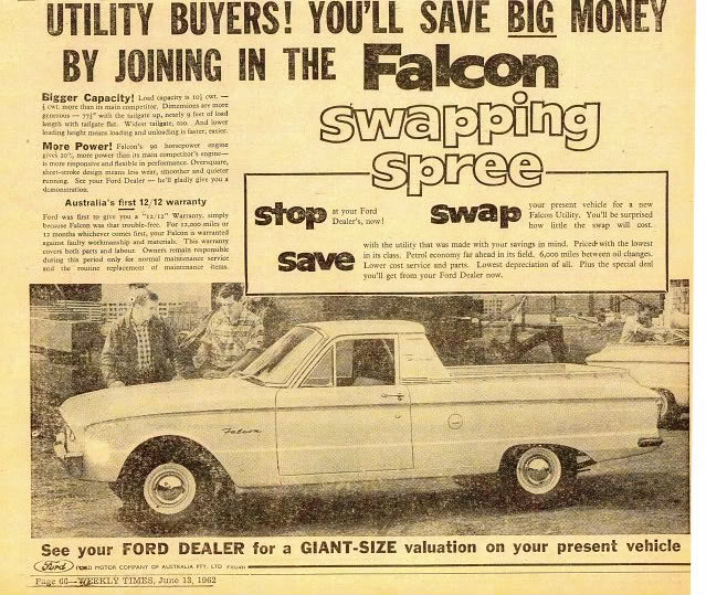 1962 Ford XK Falcon Ute Ad Australia Covers the First Fo… Flickr