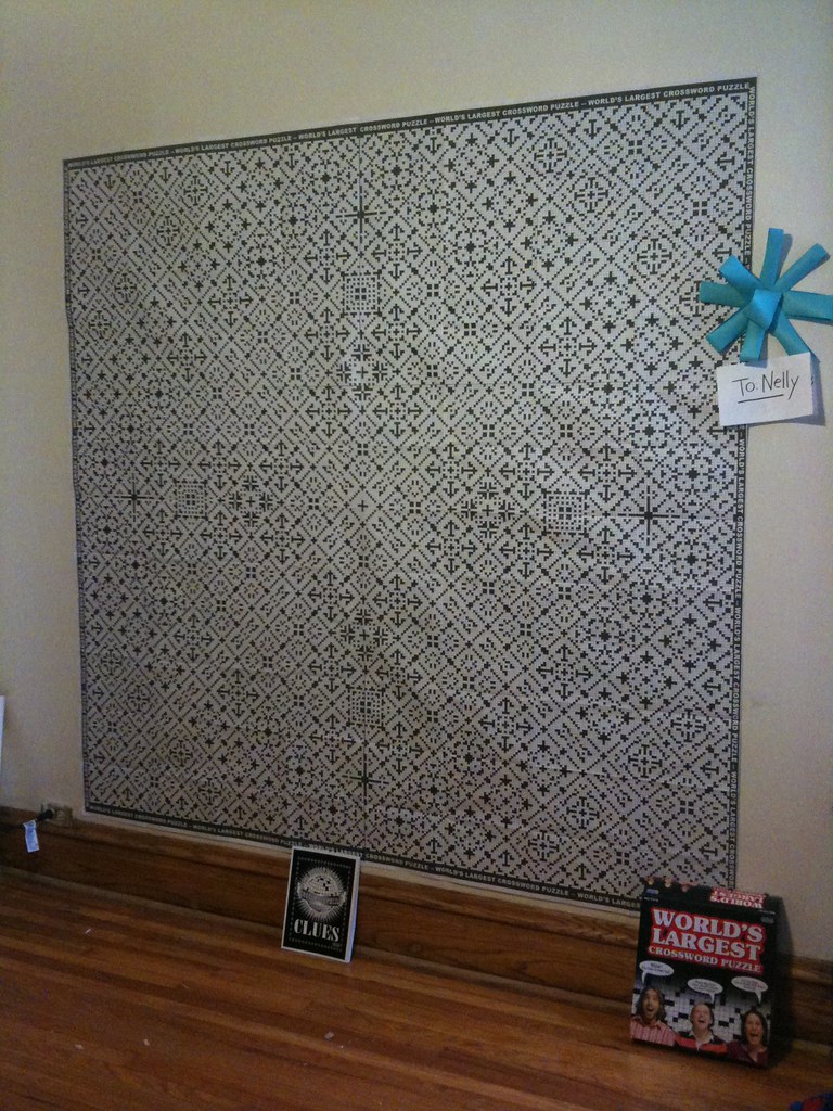 CROSSWORD VORTEX! Nora and I bought Nelly this amazing Han… Flickr