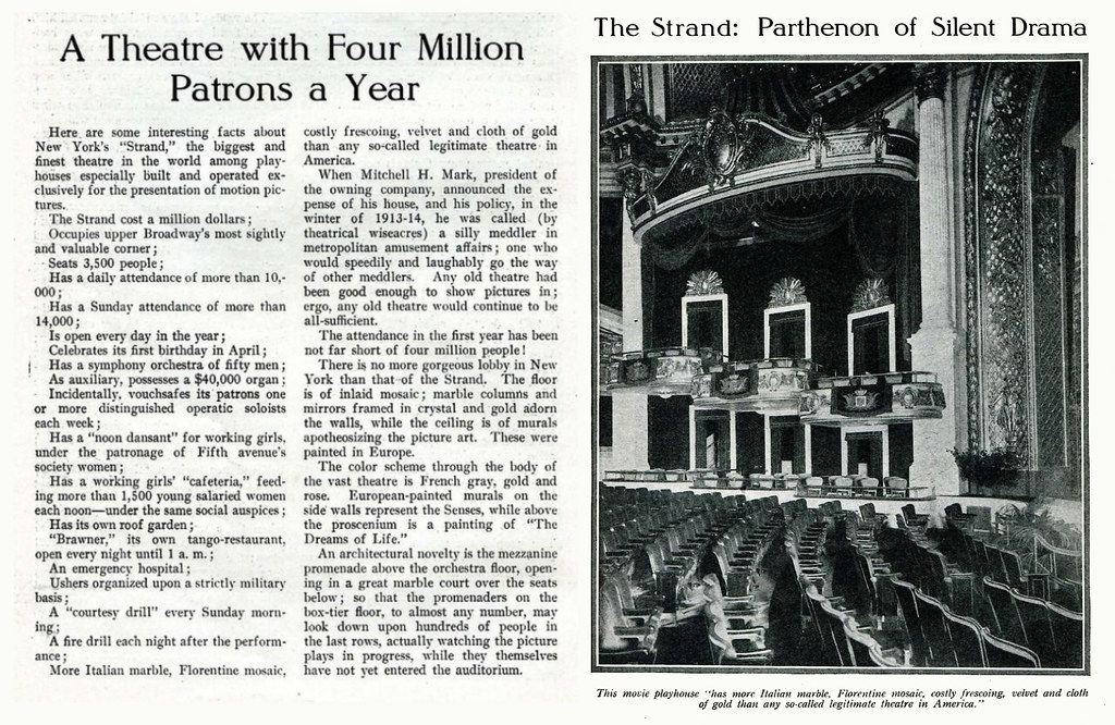 The Strand Picture House, Broadway, New York in 1915 (a ye… Flickr
