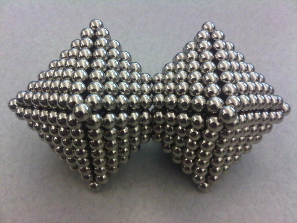 2 sets (432) of BuckyBalls were used for this. TechStud Flickr