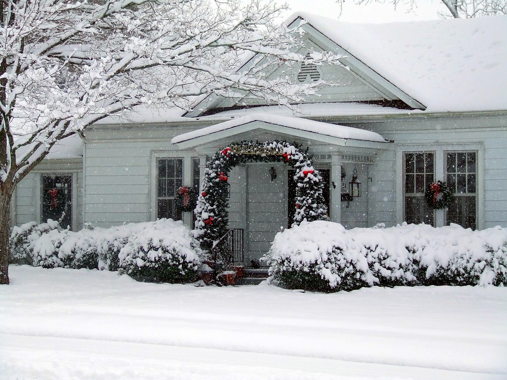 Red on White Snowfall in Clayton, North Carolina (Johnston… Flickr