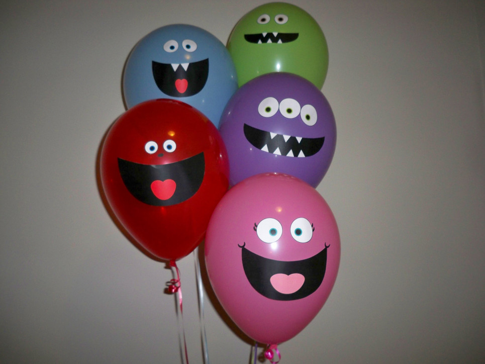 Monster Balloon Faces These fun balloons were created to