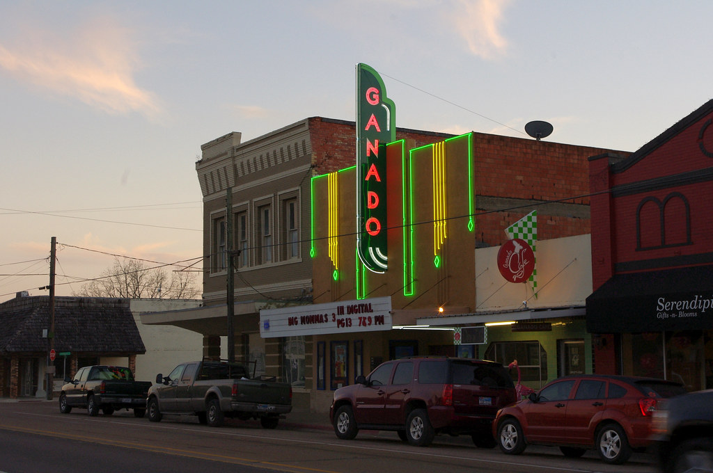 Ganado theatre and neon sign John Stewart Flickr