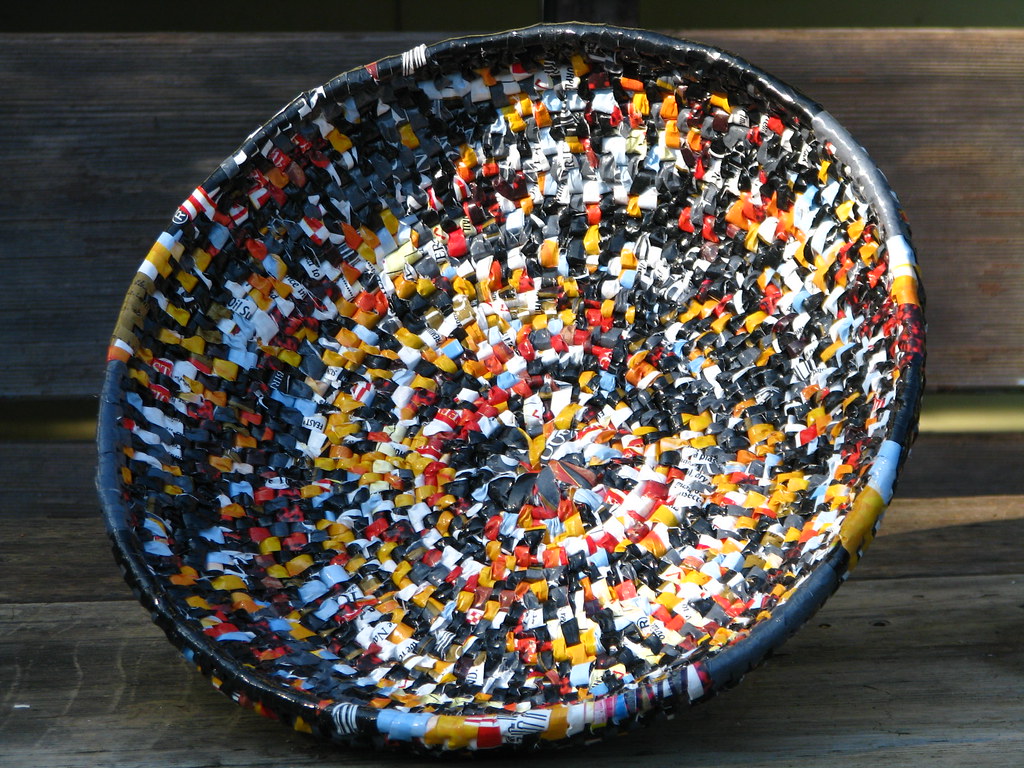 recycled plastic bag basket giant bird seed bag Sally Flickr