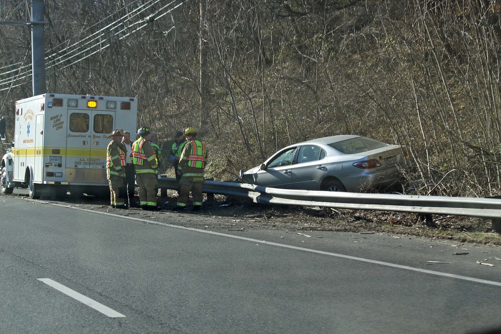 Auto Accident Rt. 50 West Annapolis MD Wayne Snodderly Photography