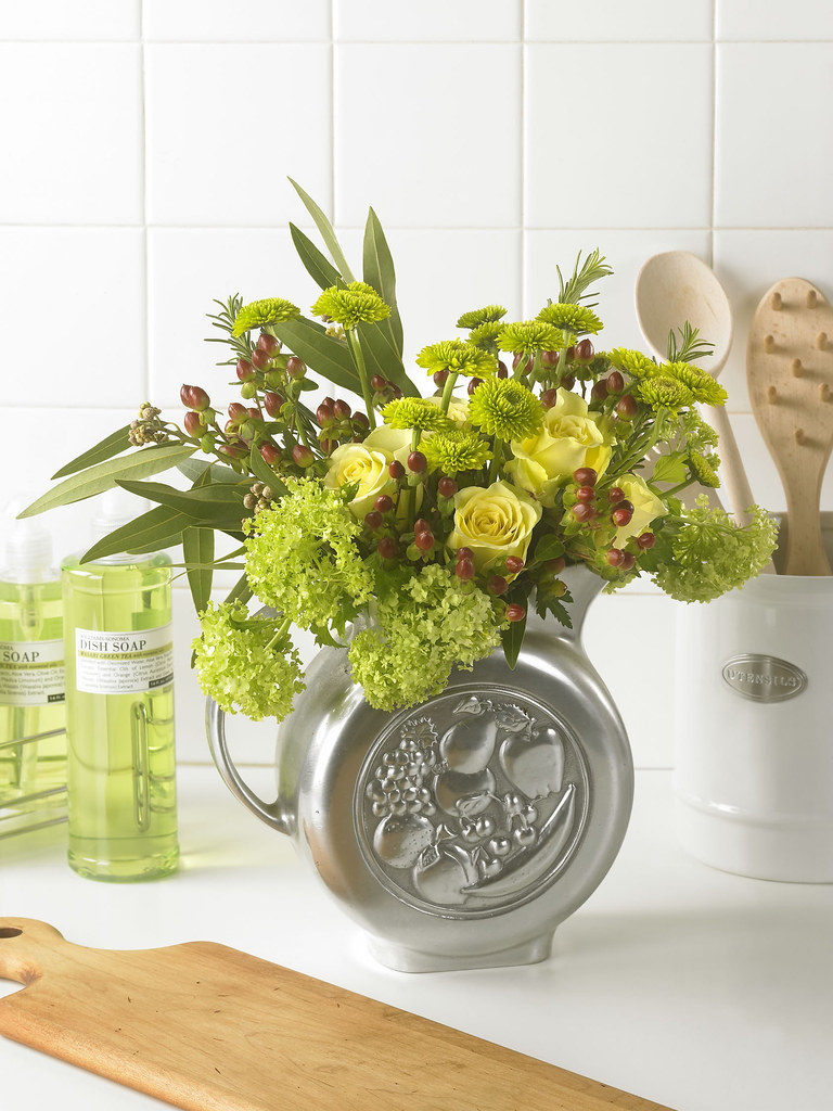 Flowers in the Kitchen Cut flower stems short and place fl… Flickr
