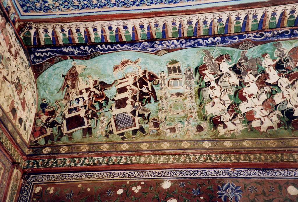 Wall Paintings, Bundi Palace, Rajasthan, India For more in… Flickr