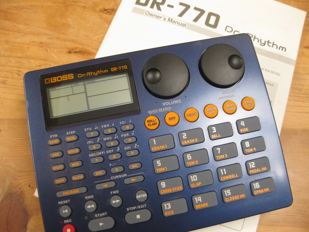 Boss DR770 Dr. Rhythm drum machine 200 This is a used … Flickr