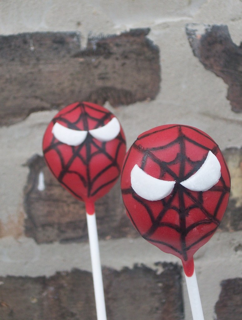 Spiderman Cake Pops The Cake Poppery Flickr