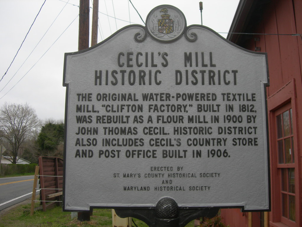 Cecil's Mill Historic District Marker Great Mills, Marylan… Flickr