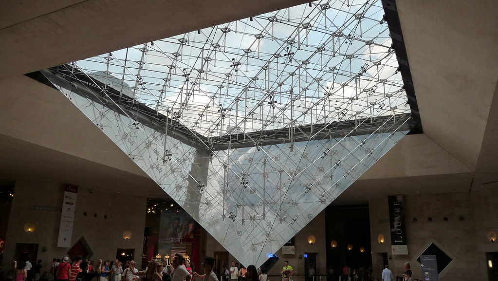 Glass Pyramid inside the Louvre Shopping Centre. Colin Armstrong Flickr