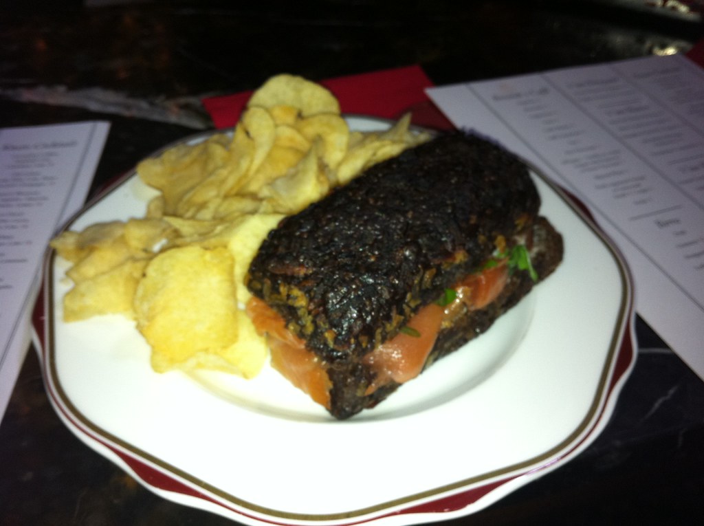 NYC Midtown Knave Espresso Bar Smoked Salmon Sandwich a photo on