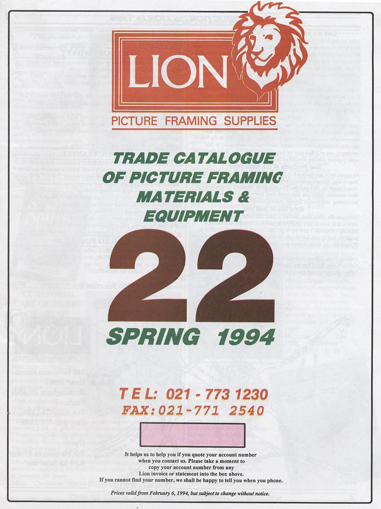 Archive1990 006 LION Picture Framing Supplies Flickr