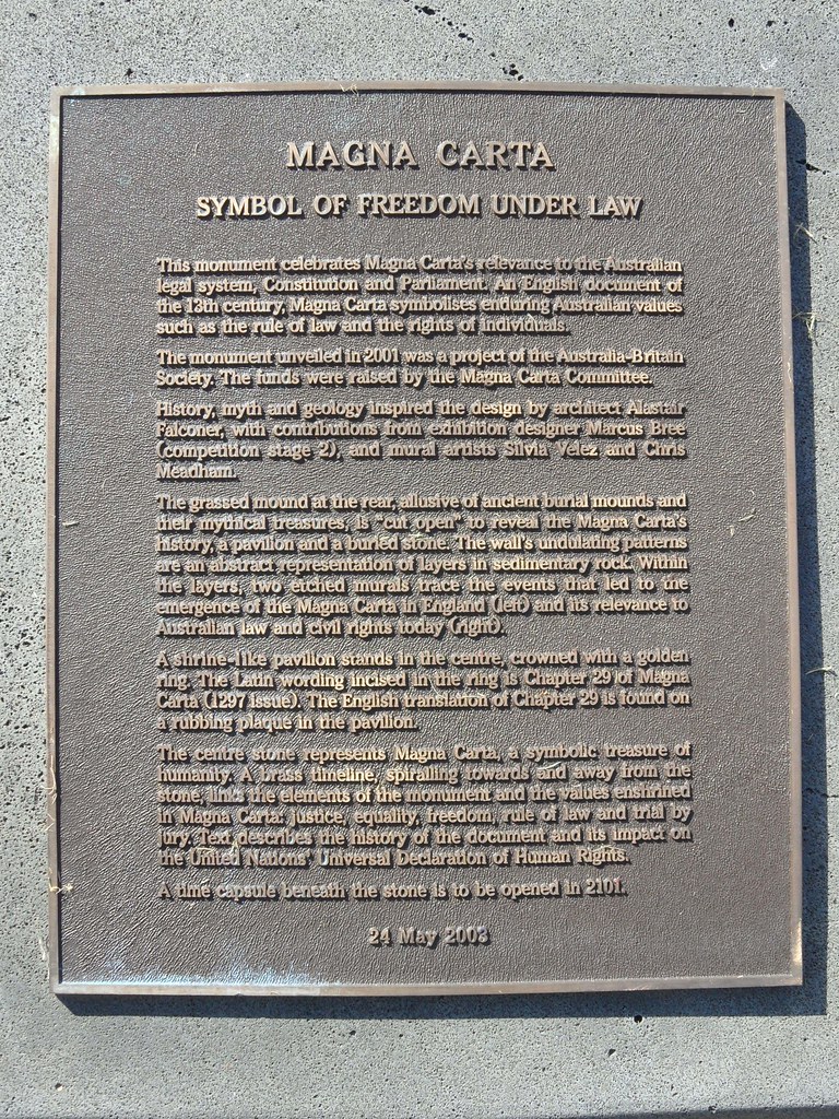 Magna Carta Place Symbol of Freedom Under Law plaque Flickr