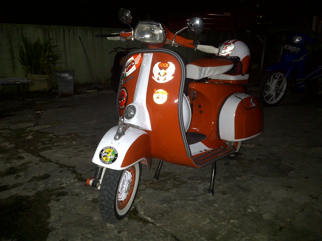 vespa super tahun 1974 scooter owners club kutai karte