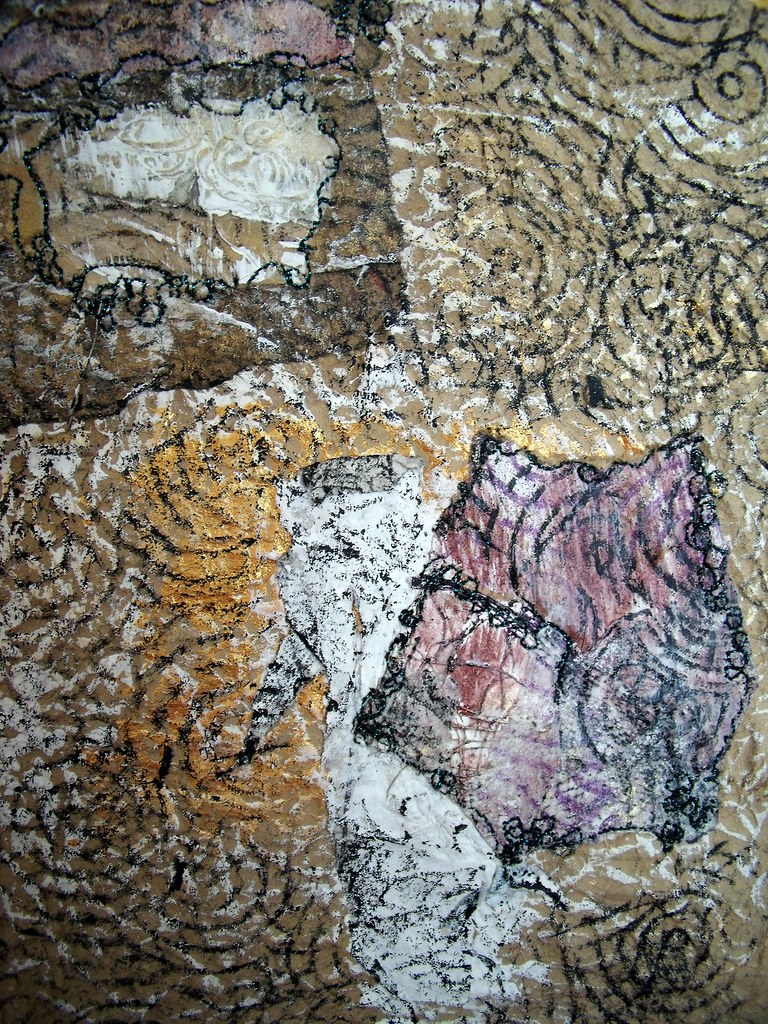 Sketch book page Brown paper, handmade paper, foil, frotta… Flickr