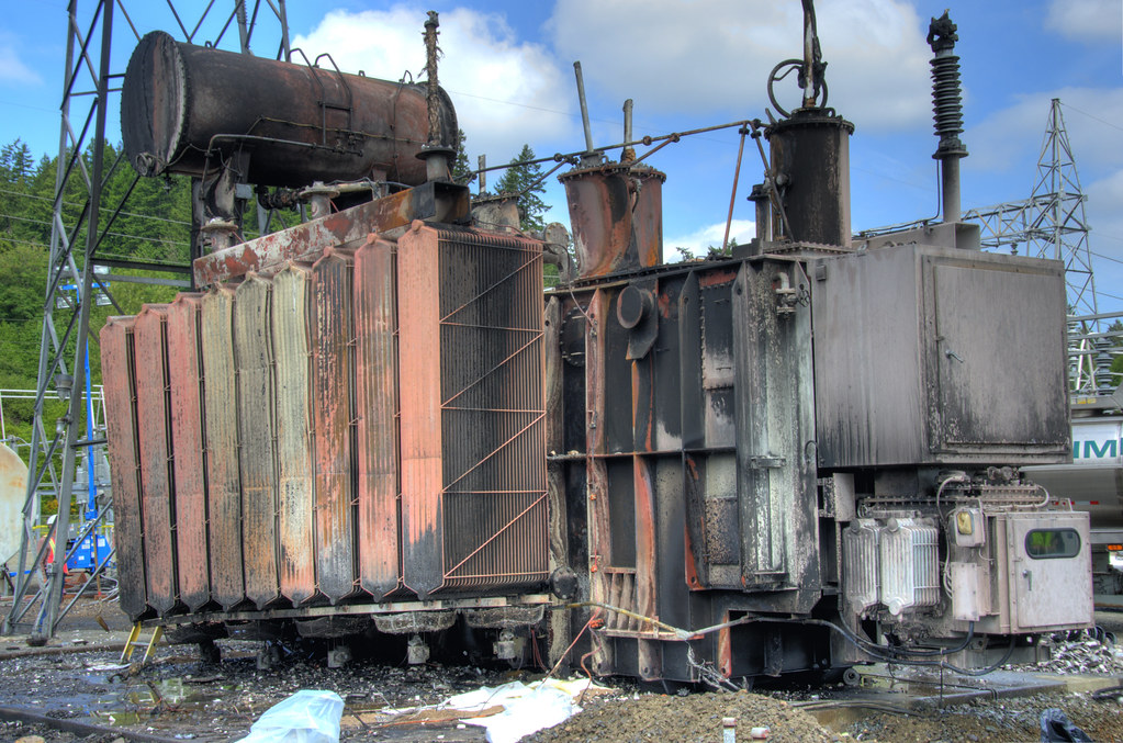 Sammamish Substation The high voltage transformer after