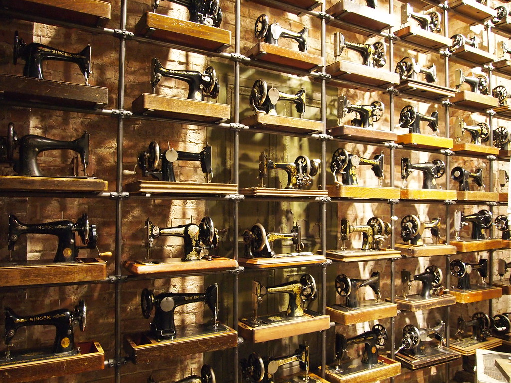Sewing Machine Wall I went inside because I thought it was… Flickr