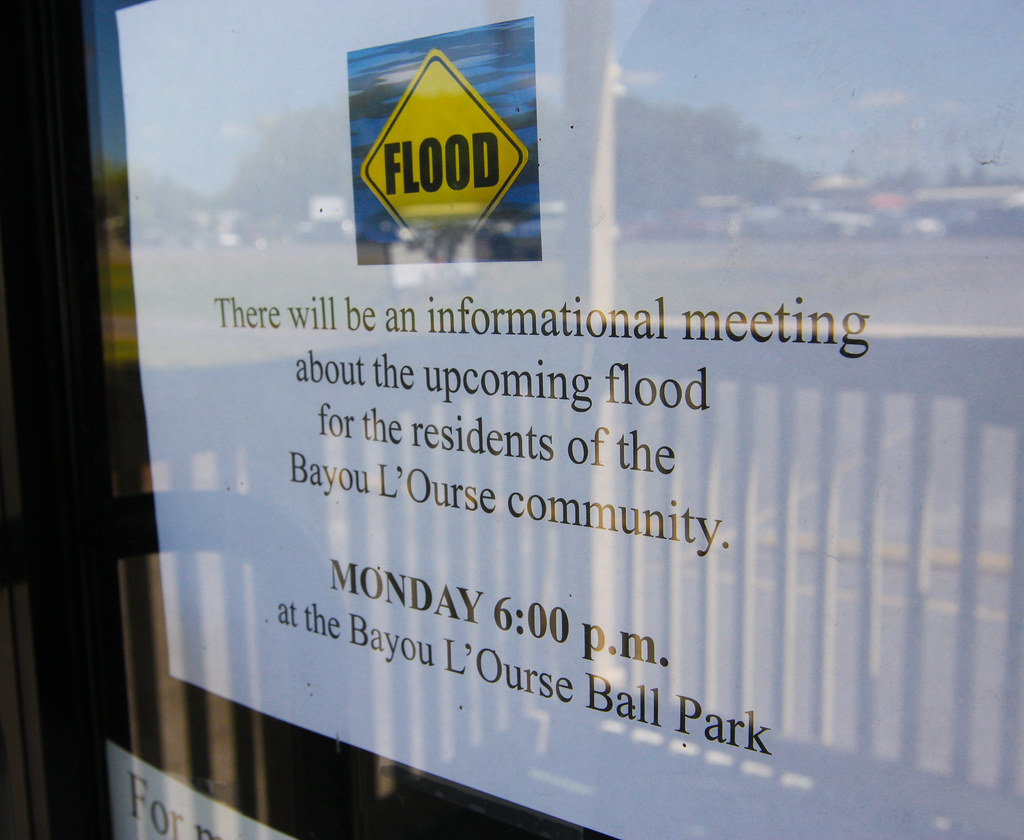 IMG_3687 Sign for Flood Meeting Bayou L'ourse, Louisiana A… Flickr