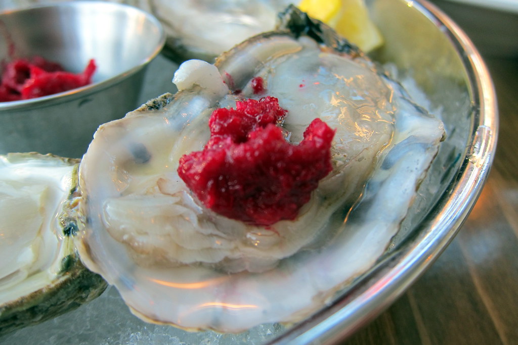 Jersey City Thirty Acres Oysters Oysters with beet cock… Flickr