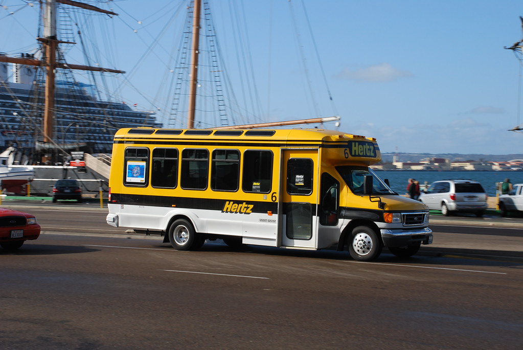 Hertz Ford minibus in downtown San Diego in 2007. So Cal Metro Flickr