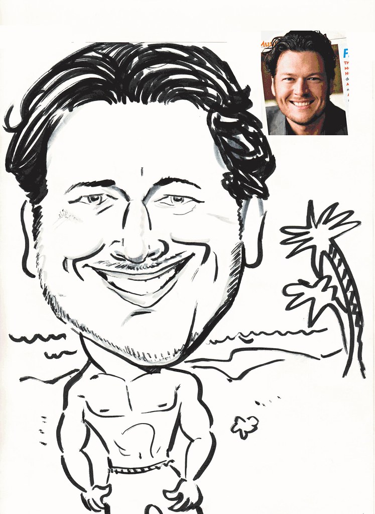 Caricature of Blake Shelton See more at Flickr