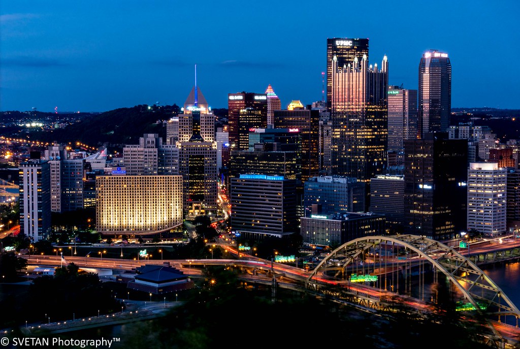 PITTSBURGH DOWNTOWN BLUE HOUR © Copyright SVETAN Photograp… Flickr