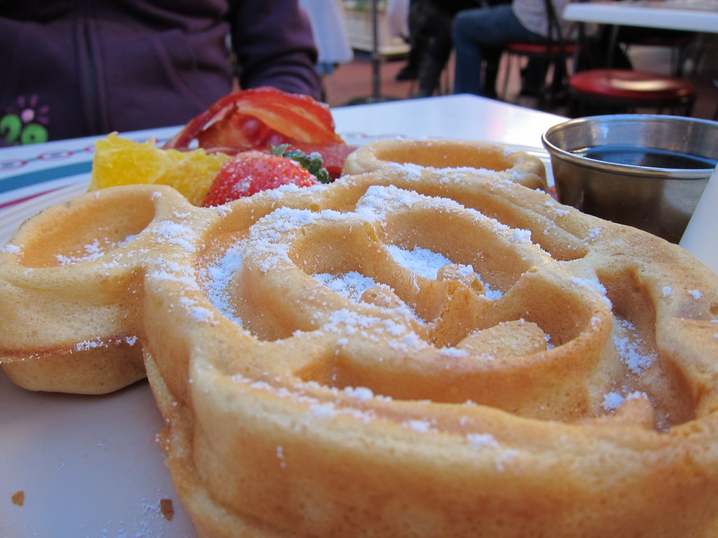 Carnation Cafe Mickey Waffle Mickey shaped waffle with a l… Flickr