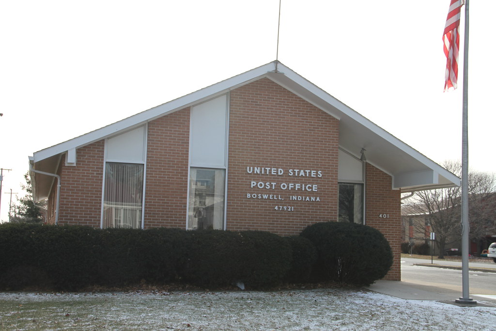 Boswell IN, Boswell Indiana, Post Office, 47921, Benton County a