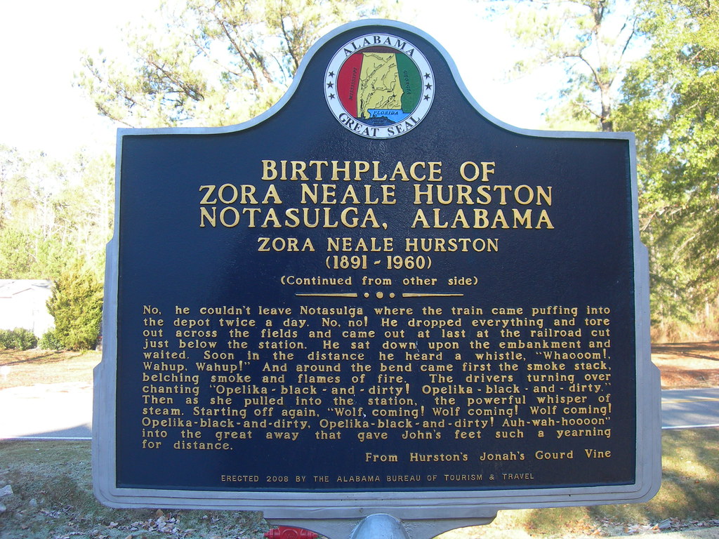 Birthplace of Zora Neale Hurston Marker Notasulga, Alabama… Jimmy