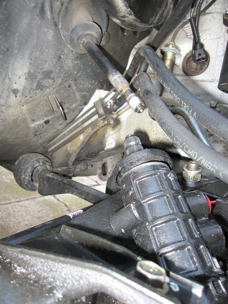 installing the e36 m3 power steering rack into my e30 conv… Flickr