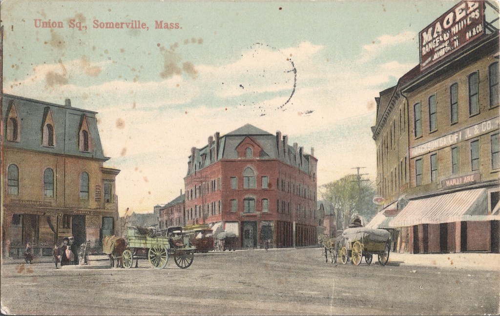 Union Square, Somerville MA Postcard 1908 Postcard of Unio… Flickr