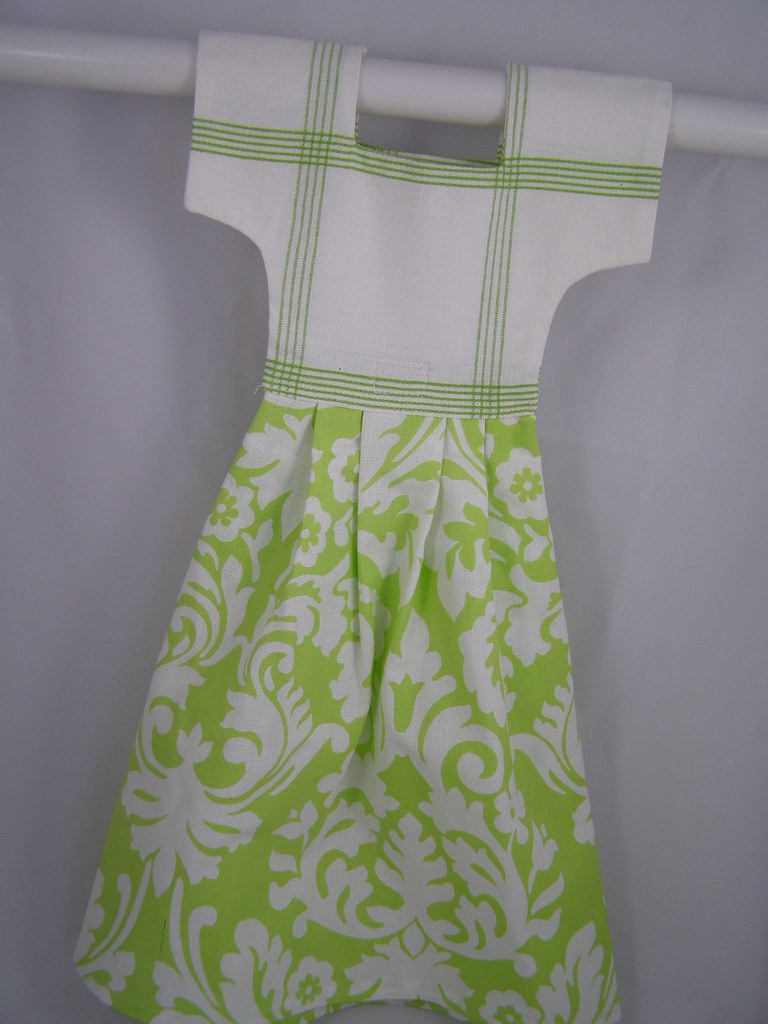 dish towel dress lime green and white Dish Towel Dresses a… Flickr