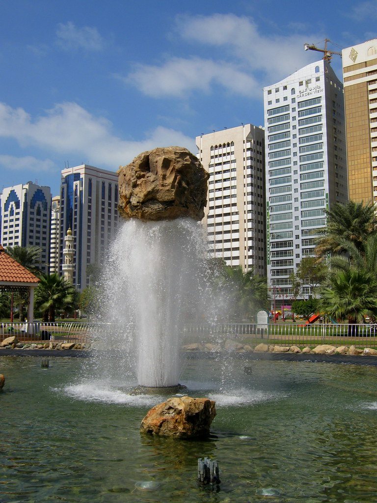 Floating Rock? A view of the floating rock fountain in a P… Flickr