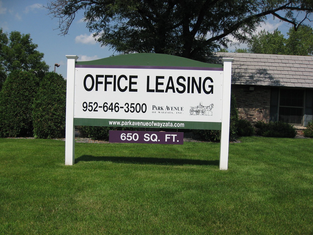office leasing sign Park Avenue of Wayzata Flickr