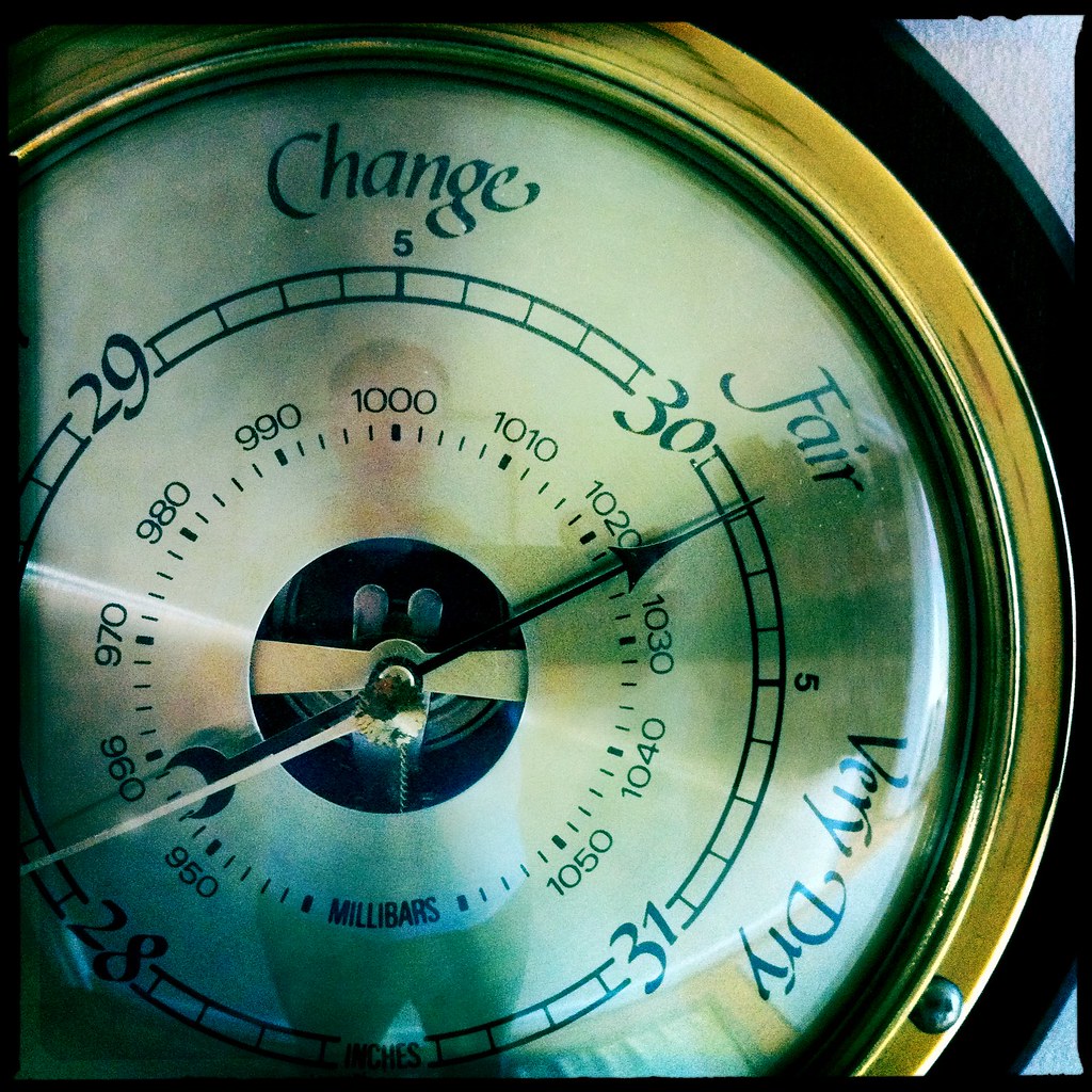 The glass is set fair Me and my barometer John Keogh Flickr