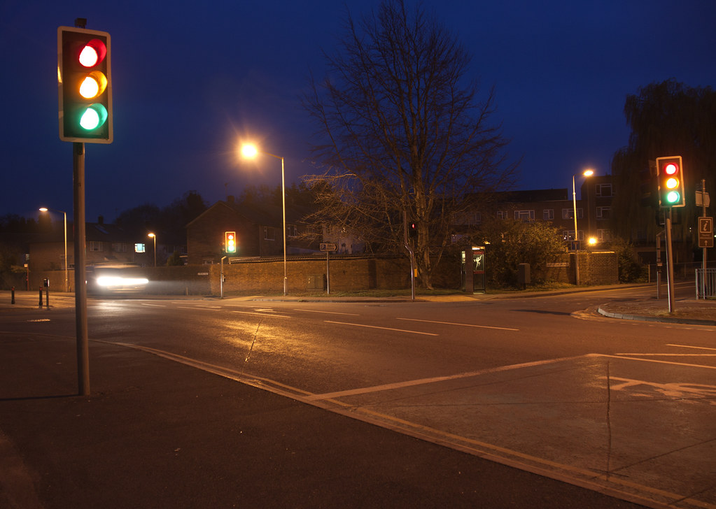 Blandford Forum at night Stop Go or Get Ready! Flickr