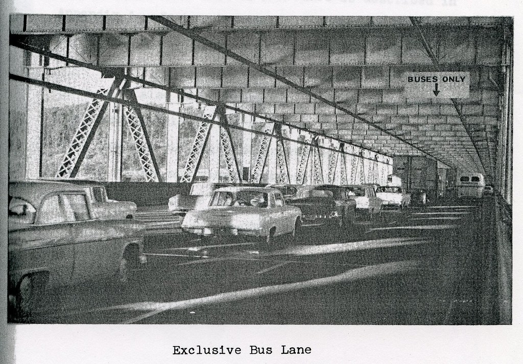 Eastbound Bay Bridge Exclusive Bus Lane (1963) Sorry for t… Flickr