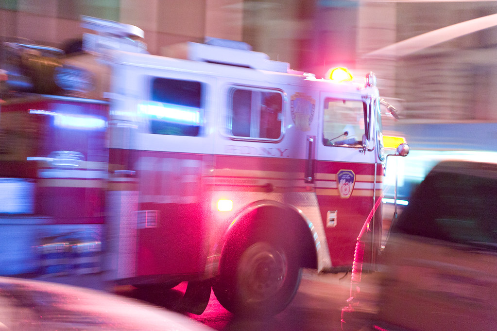 Ladder Company 118 heads out on a call Douglas Palmer Flickr