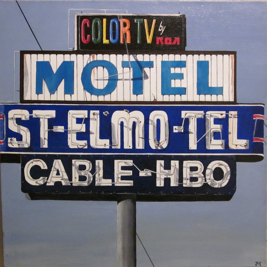 St. Elmo Motel Austin, Texas 20 x 20 Acrylic on canvas Flickr