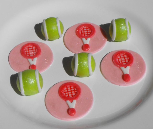 Tennis Rackets And Balls Fondant Cupcake Toppers These are… Flickr