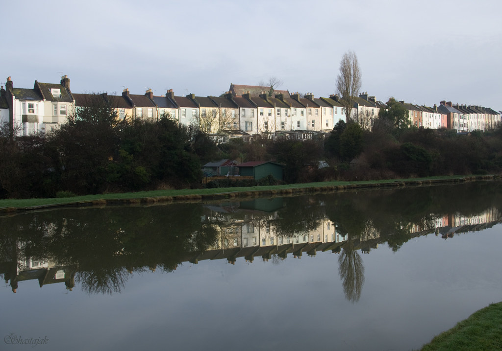 Reflections of a Terrace Houses in Harold Road, Hastings r… Flickr